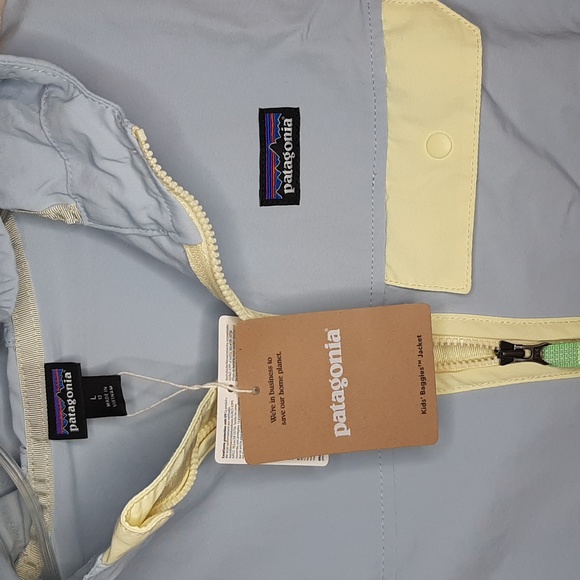 Nwt kids patagonia baggies jacket large hood hooded coat - Picture 2 of 5